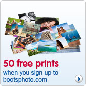 50 free prints when you sign up to bootsphoto